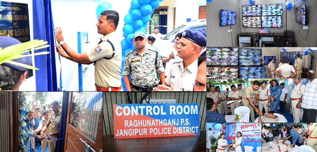 CCTV Control Room Opening at Raghunathganj PS& Blood Donation Camp
